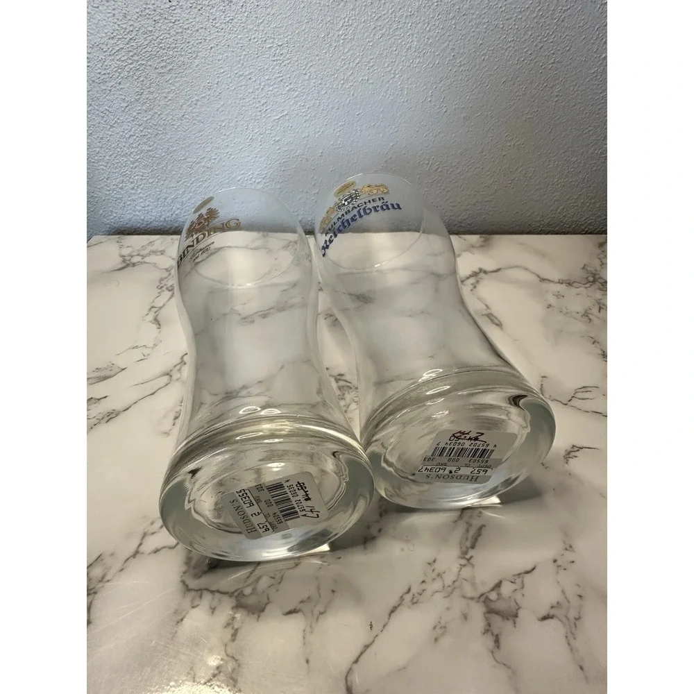 4 Vintage German Beer Pilsner Pint Glasses.‎ 8